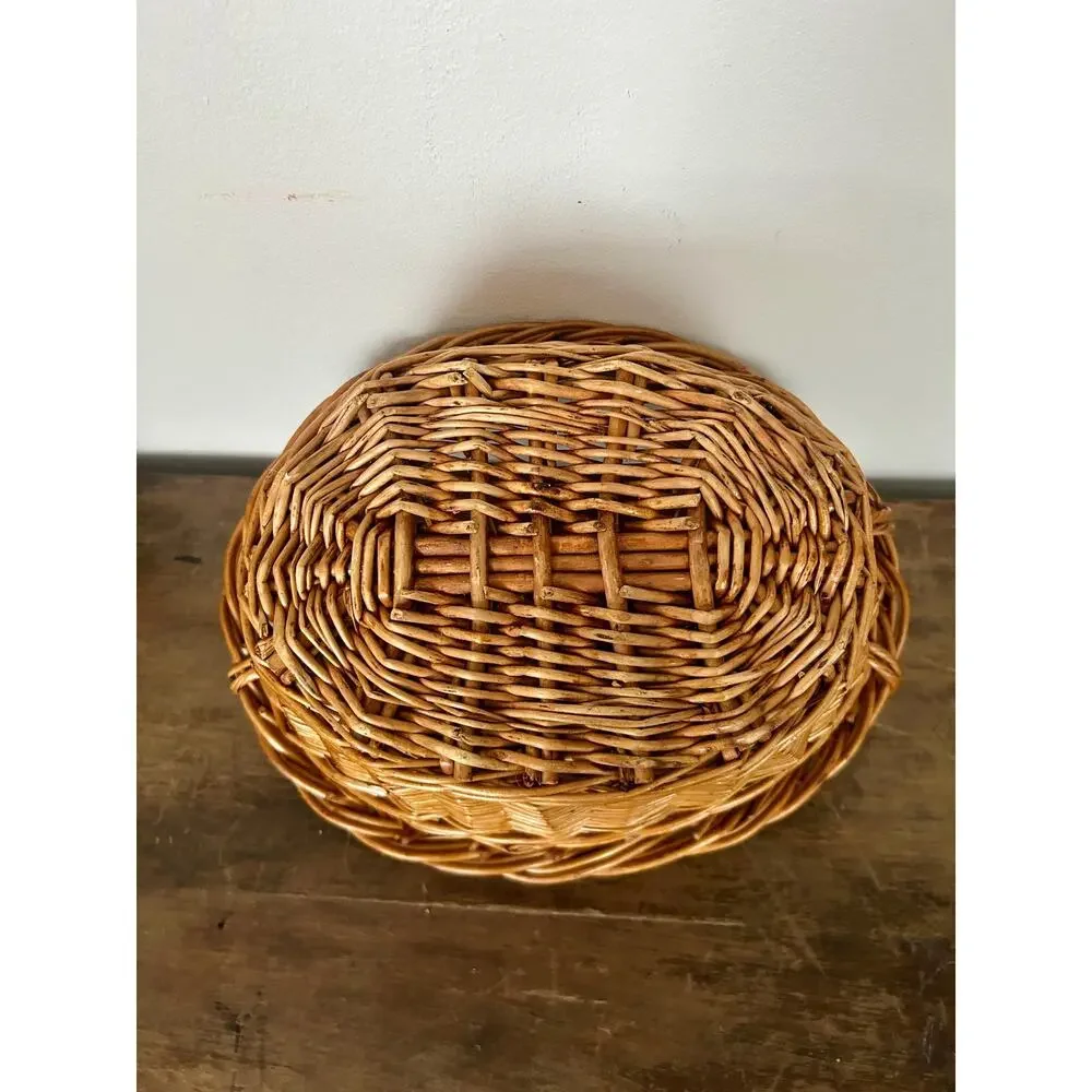 Vintage Wicker Handled Basket | Shabby Chic | Cottagecore | Farmhouse